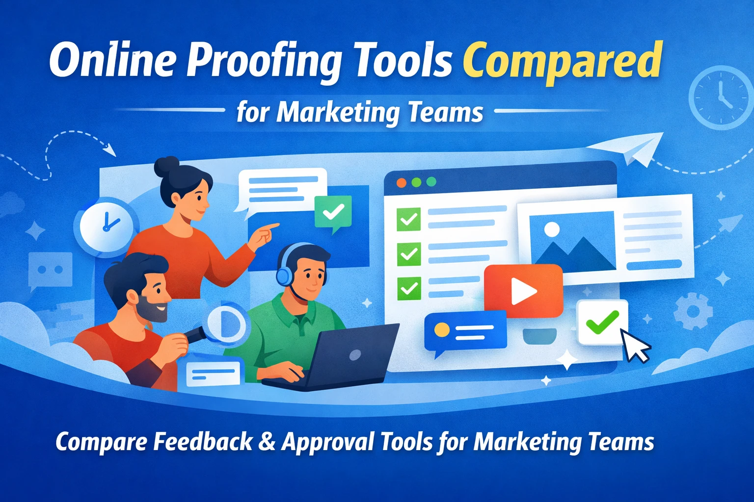 Online proofing tools for marketing teams