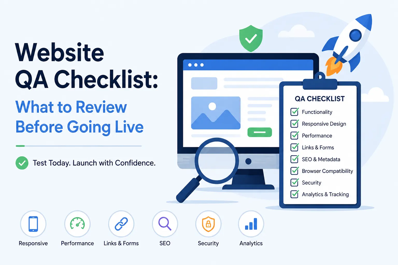 Website QA checklist before launch